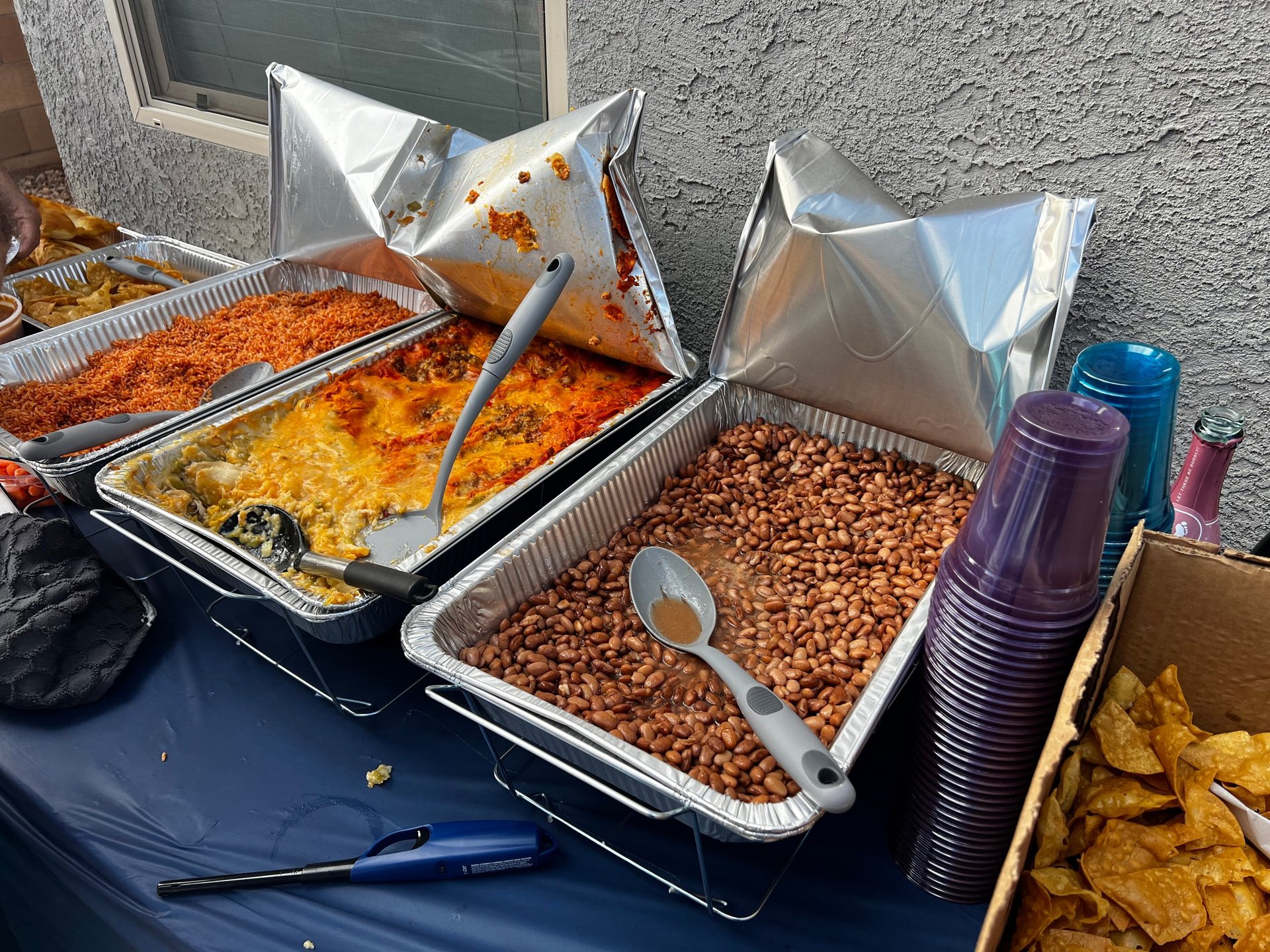 Mexican food catering spread for parties